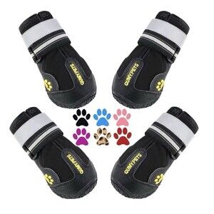 QUMY Dog Shoes for Large Dogs, Medium Dog Boots & Paw Protectors Size 6